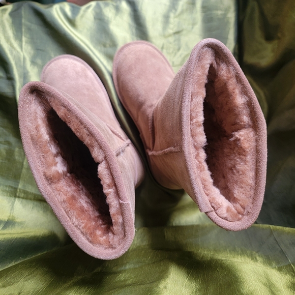 Bearpaw Women's Tall Nutmeg Light Brown Boots Size 7 - Picture 5 of 8